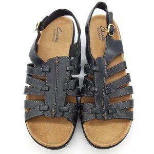 Clarks Bendables 8.5M Black Leather Lexi Marigold